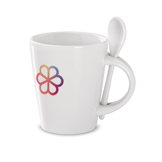 Sublimation tasse avec cuillère de 300ml avec zone d'impression