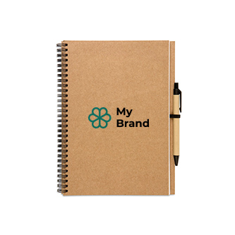 Carnet pour publicité en papier recyclé couleur noir