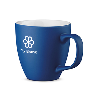 Mug publicitaire de couleur mate de 450 ml avec zone d'impression