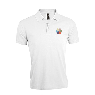 Polo en polyester et coton 200 g/m2 couleur blanc